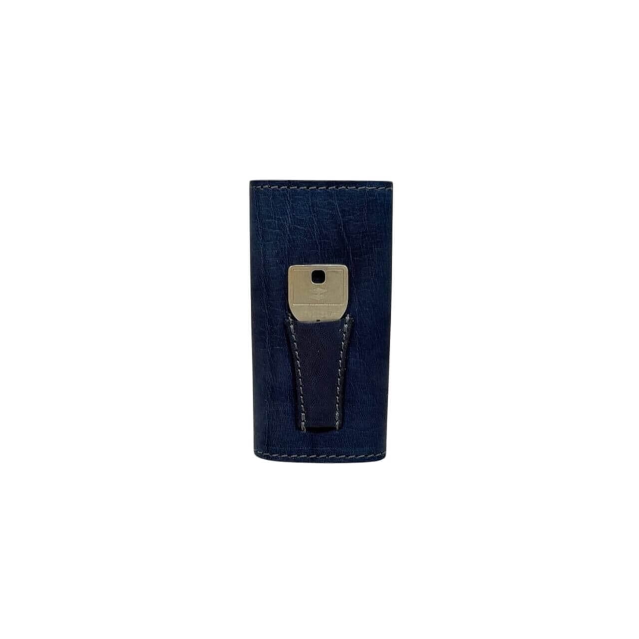 Re-ACT / Indigo Flower Key Case - 藍染レザー(フラワー) キーケース