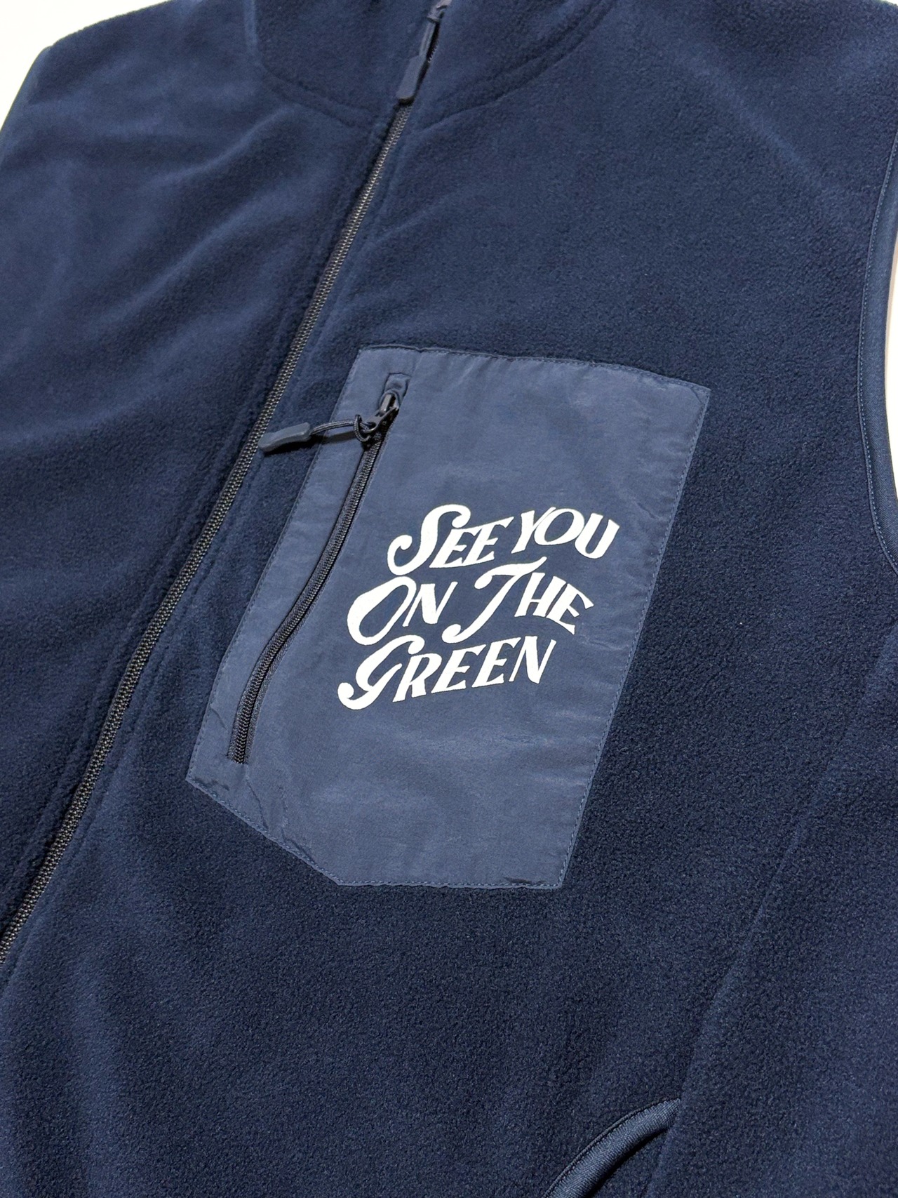 SEE YOU SMALL FLEECE VEST NAVY