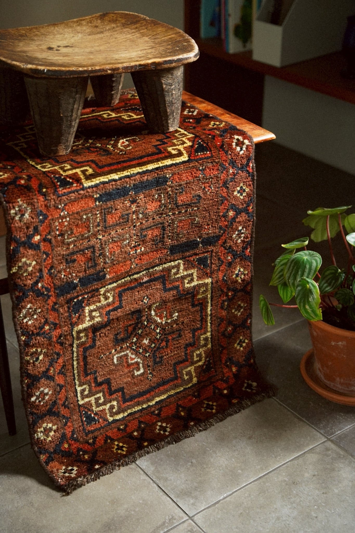 1777-Vintage Uzbek rug