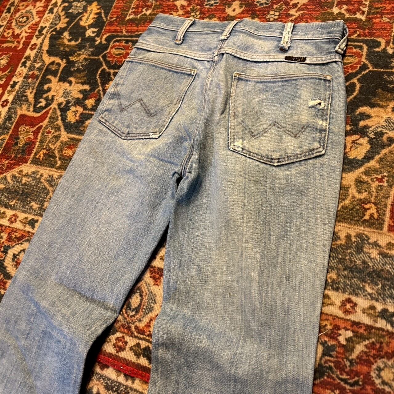 雰囲気抜群 70年代 USA製 Wrangler ラングラー フレア デニムパンツ