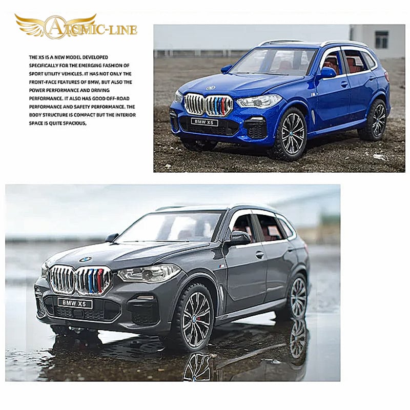 BMW X5 xDrive ミニカー1/24 全4色 ライト点灯 エンジンサウンド 合金