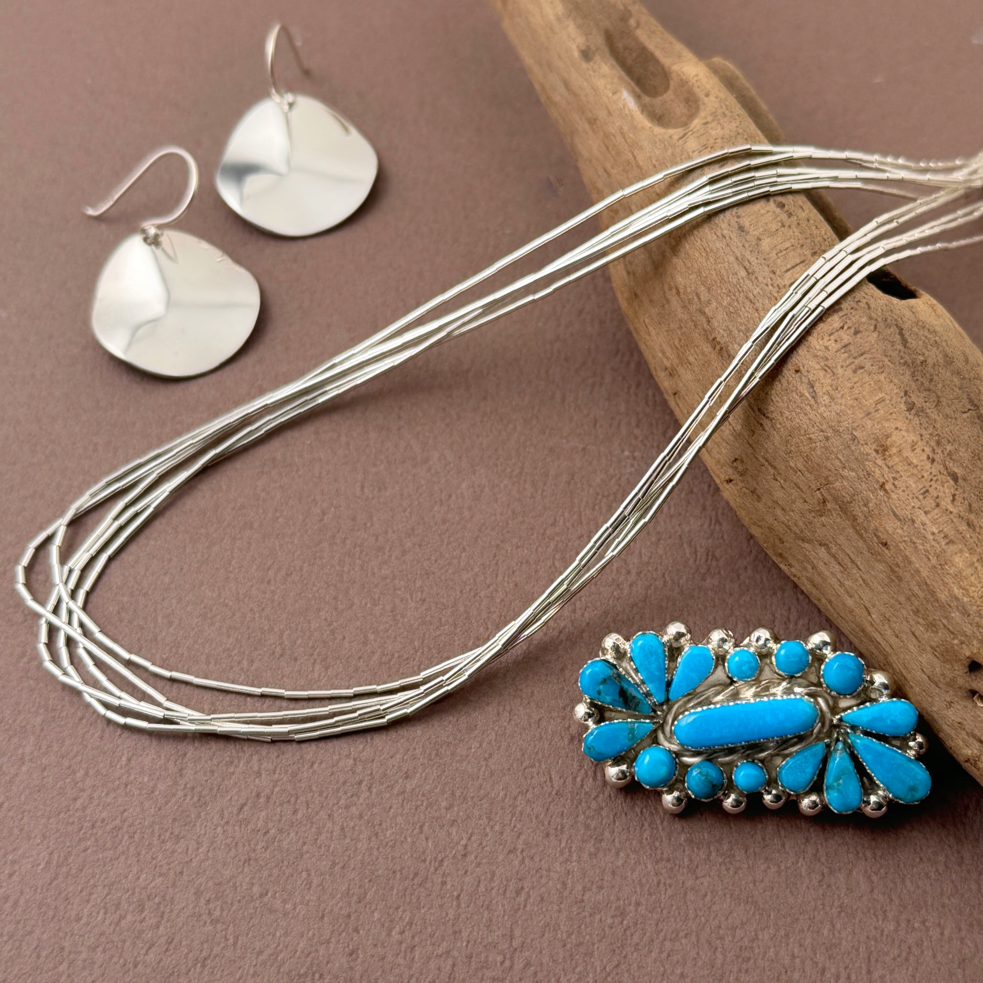 Indian Jewelry》 ポイント フラワー ターコイズ ブローチ | 【公式