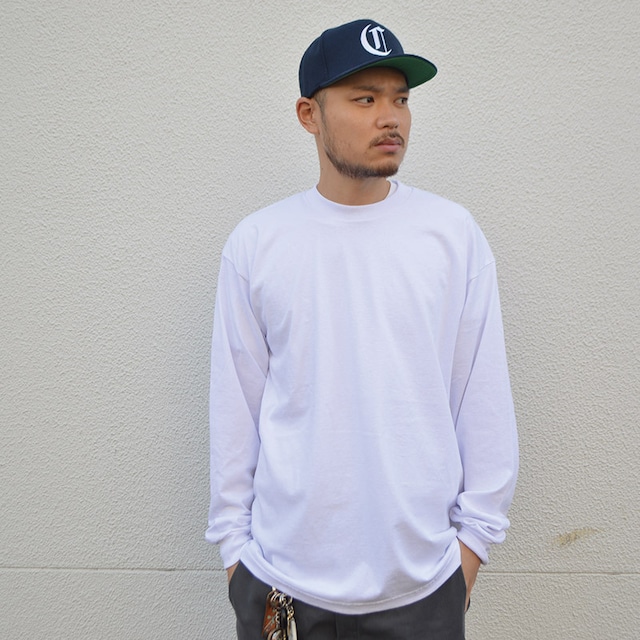 【Bayside】LOGO  Long Sleeve Shirt (WHITE)