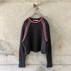 Pink Line Gray Knit