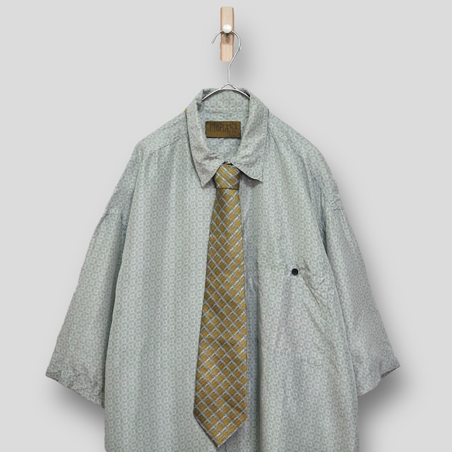 【VINTAGE】半袖デザインシャツ＋ネクタイ