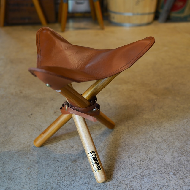 Leather Stool -8A GARAGE×LogINT-