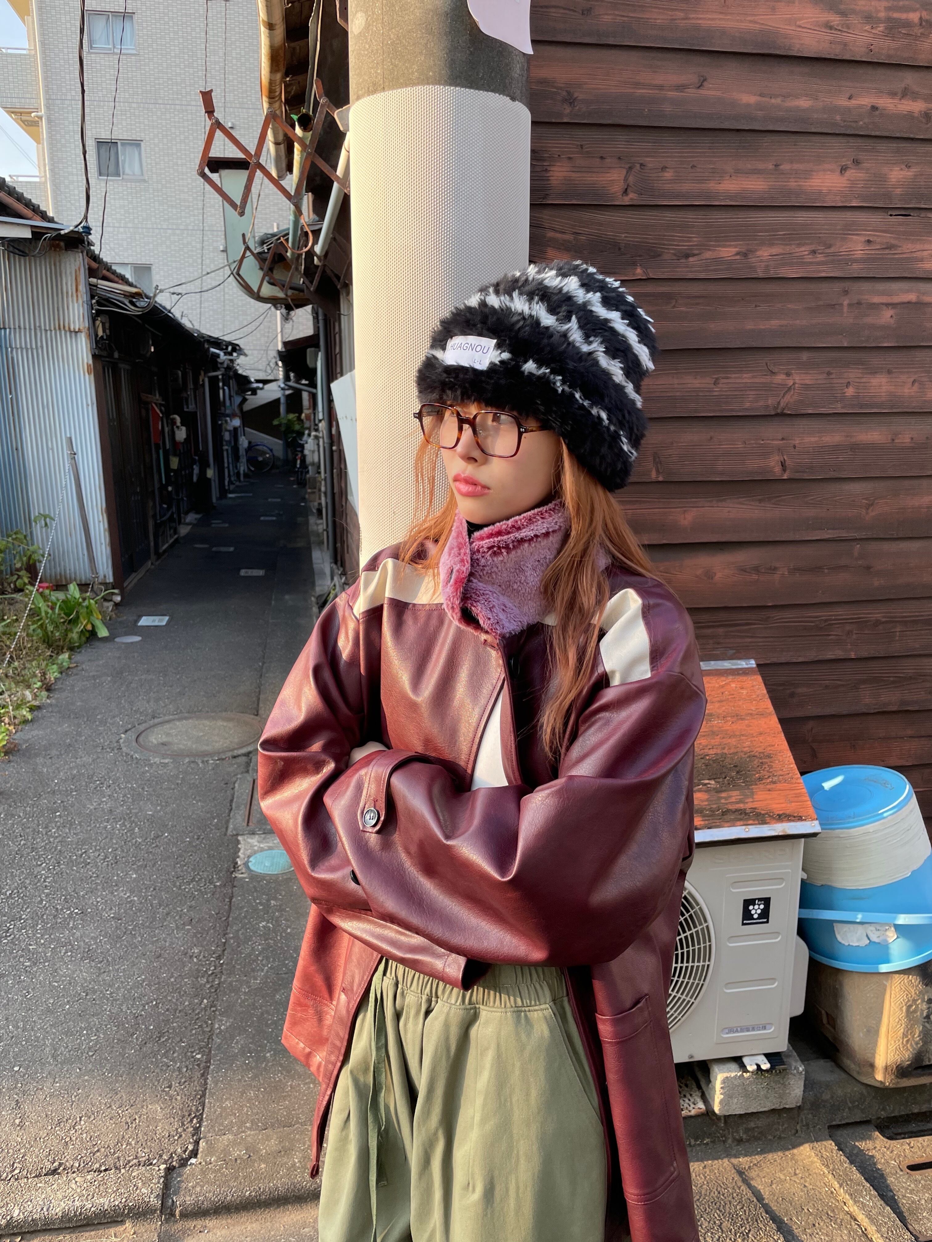 VINTAGE-LIKE LEATHER JACKET HK-018 | HIICODE.