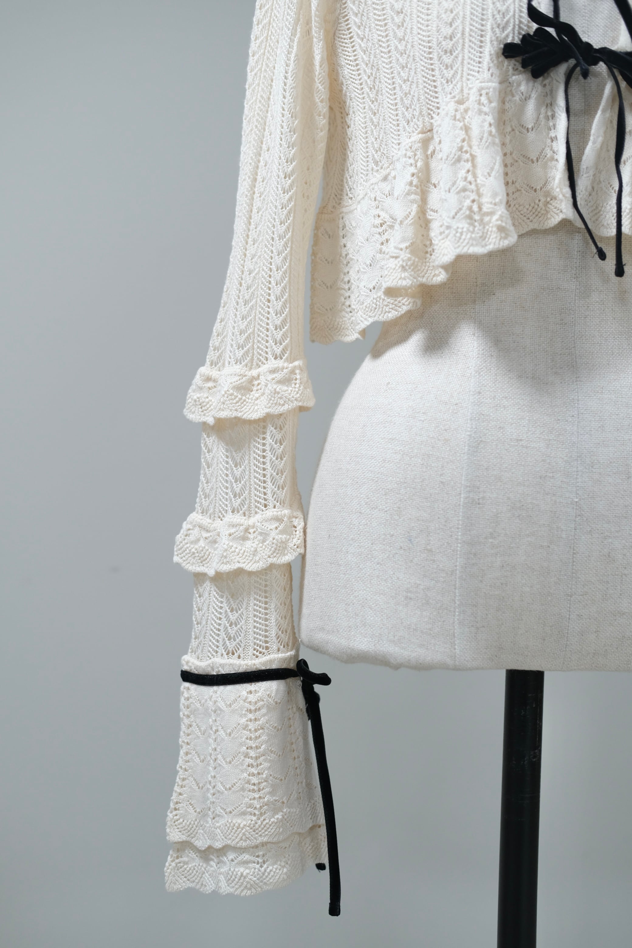 Tanaka Daisuke】double ribbon knit cardigan | loop