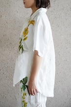 lace open collar shirt yellow lily