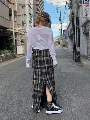【25AW】OPEN YY オープン ワイワイ / CRINKLED SHIRT MAXI SKIRT / マキシスカート
