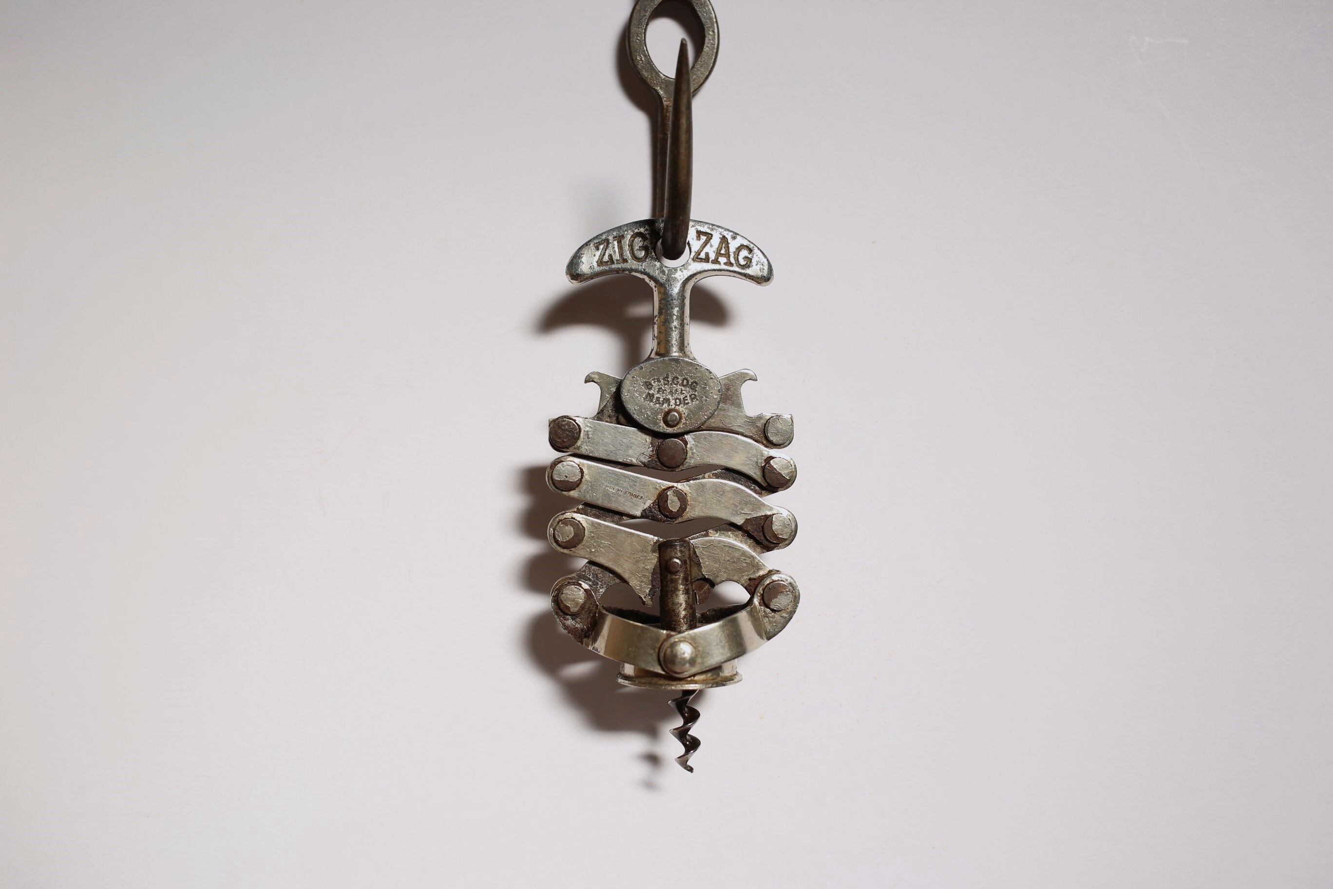フランス アンティーク ヴィンテージ ワインオープナー 『ZIG-ZAG』 コンセルチーナ型 N-05584
