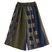 パッチワーク ロング ワイドパンツ 00180