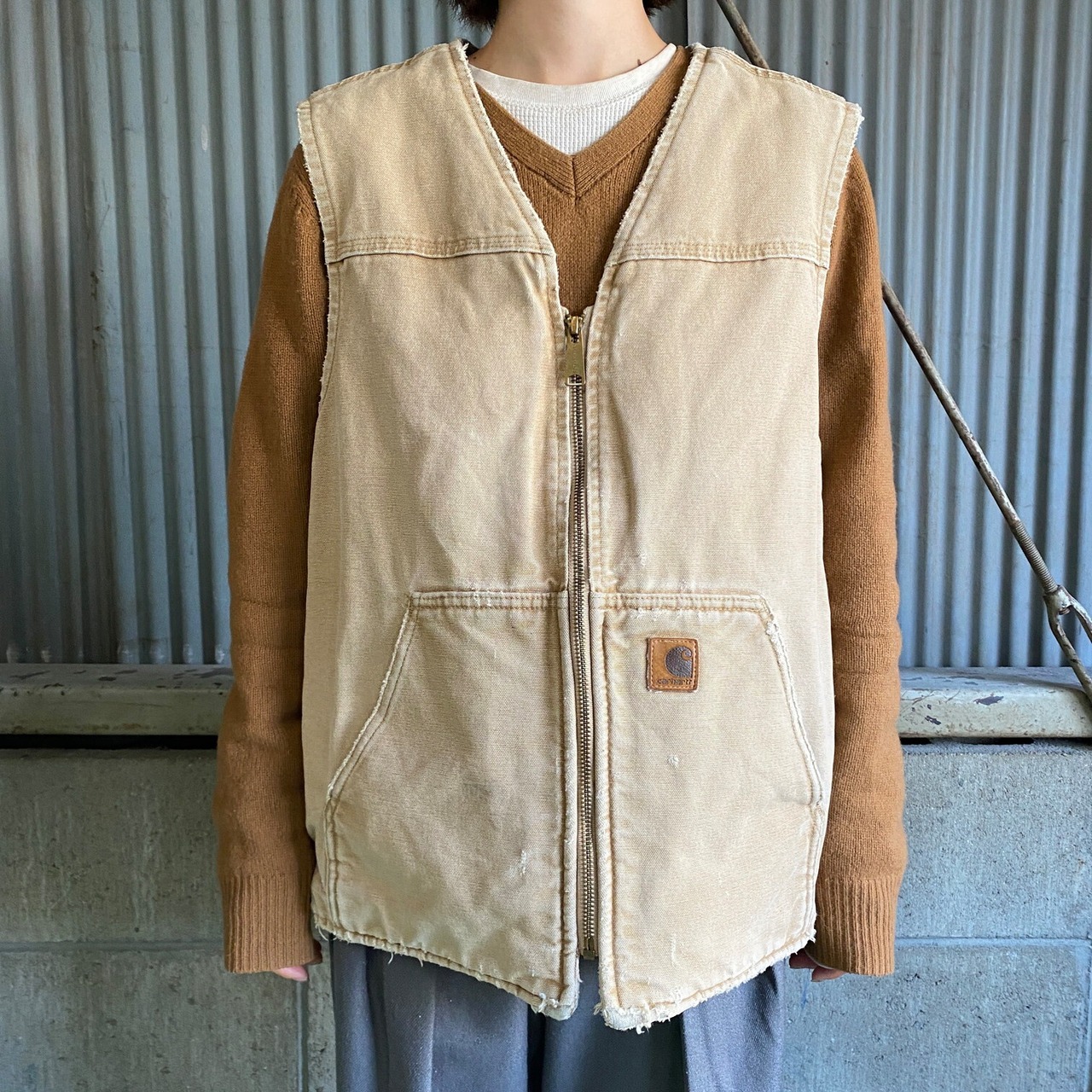 Carhartt カーハート ダック地 ワークベスト ボアライナー 裏ボア 
