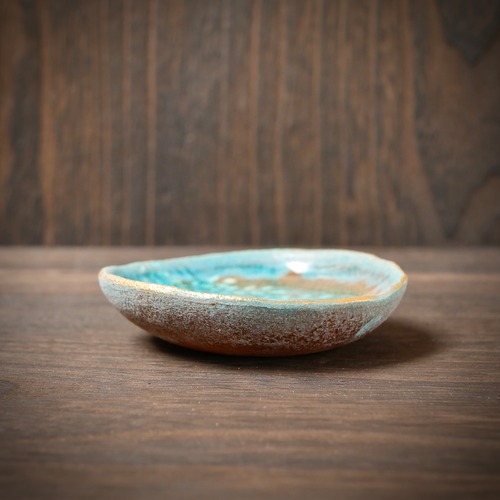 みずたまり豆皿 no.30 枝葉と魚