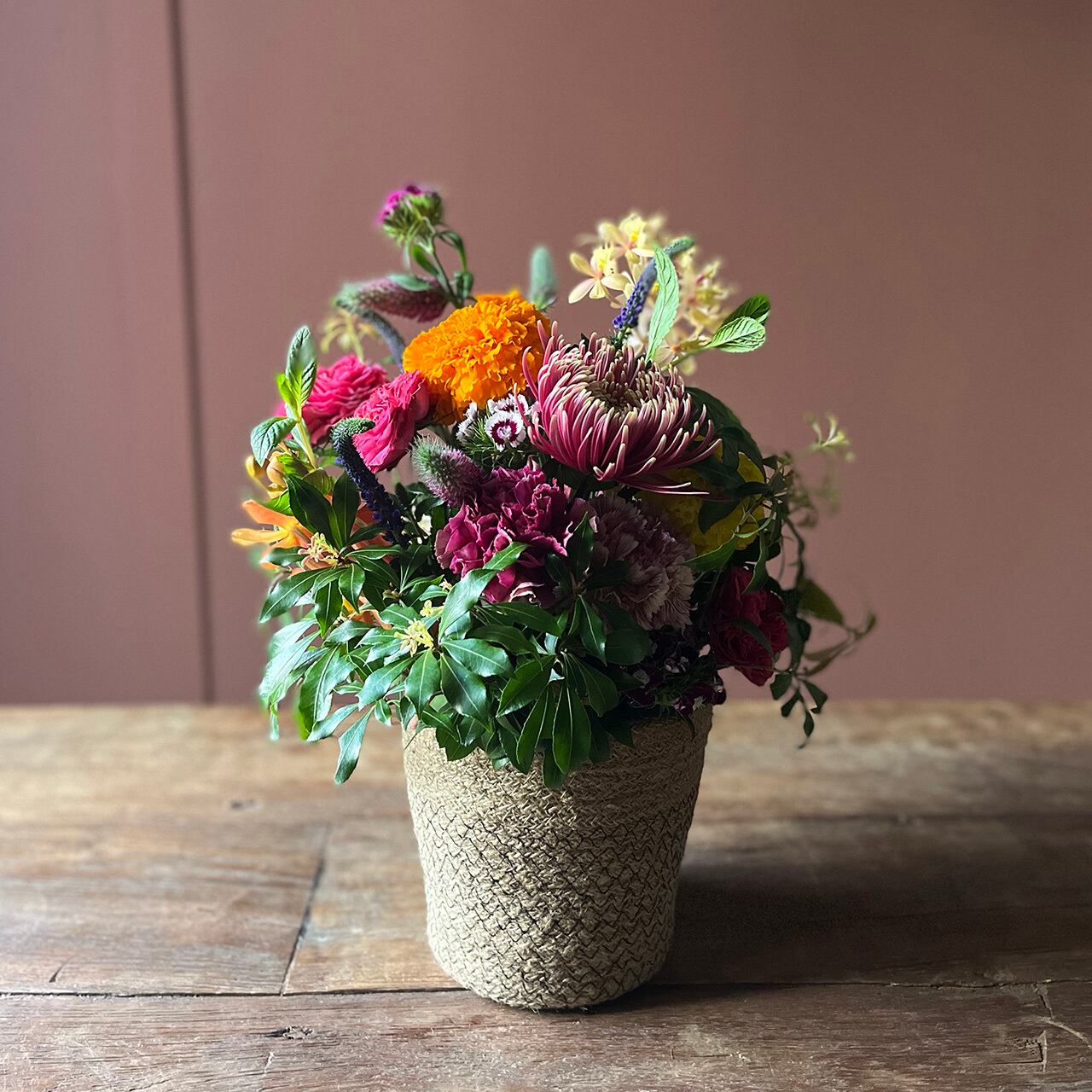 Re Thankful Mother S Day 花とジュートの花かご L Make Me Me