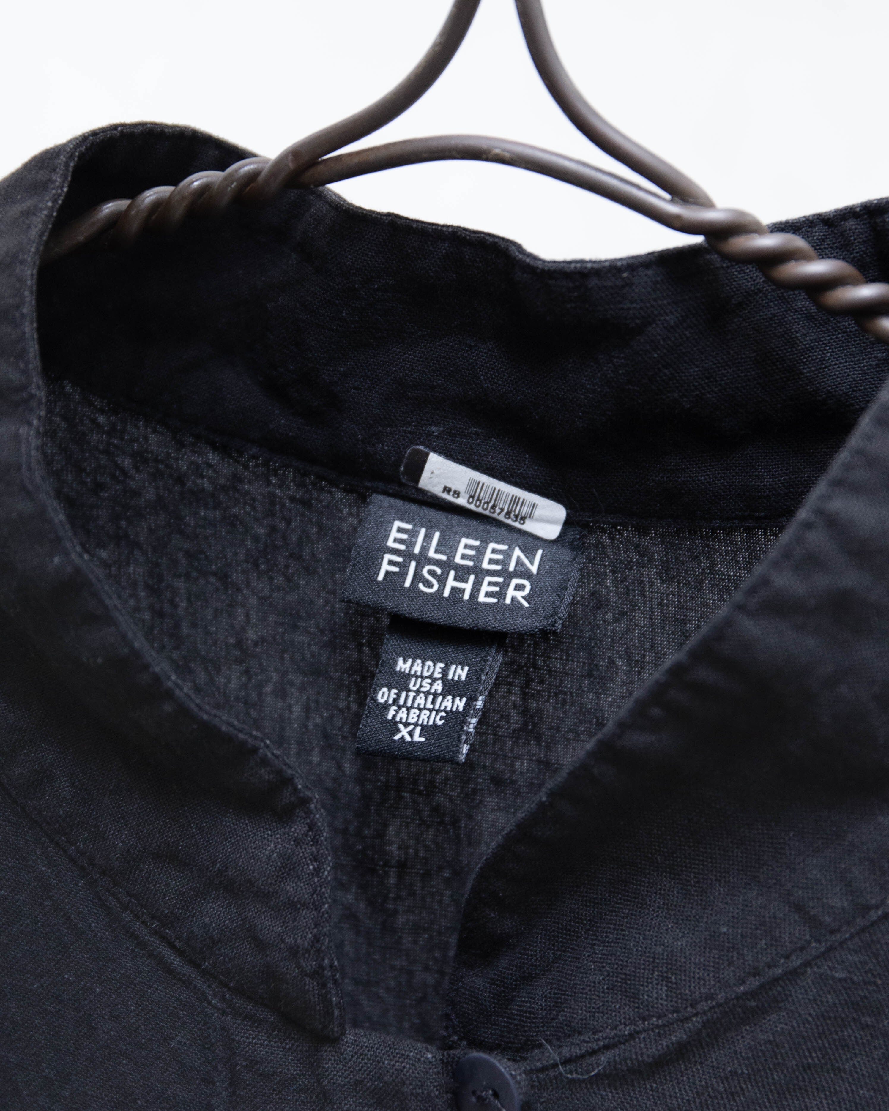 1990-00s EILEEN FISHER - fly-front linen wide shirt jacket | LUIK FINN