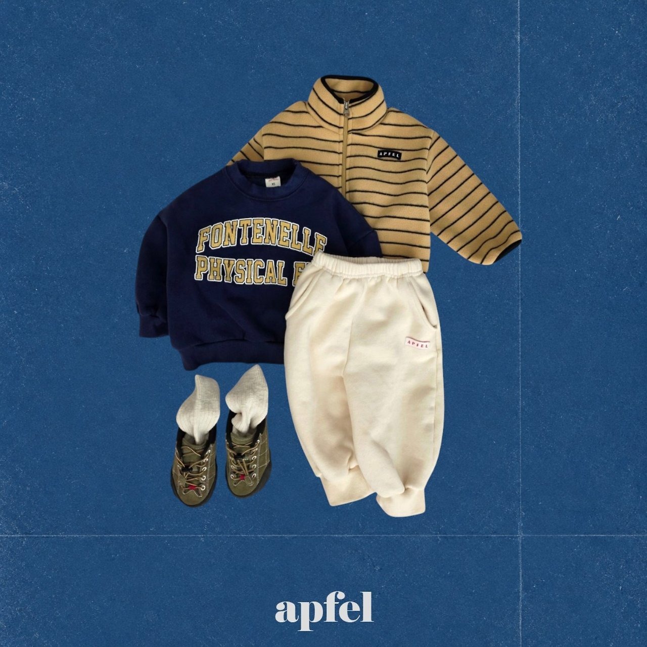 Apfel［取寄］lineleece zipup jacket 26winter