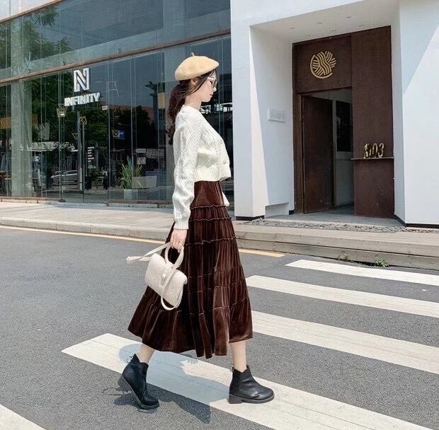 ティアードフレアスカート