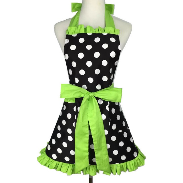 [Green] Dot Frilled Ribbon　　F006