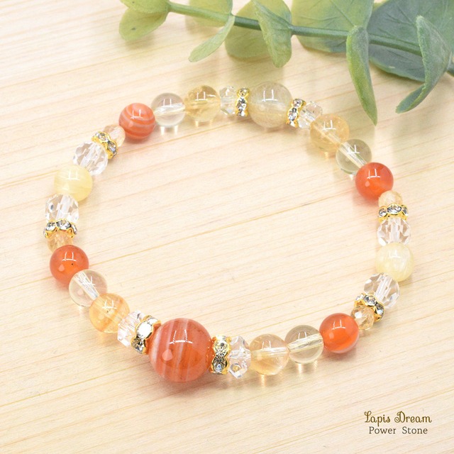 災いを遠ざけて、幸せな人間関係をもたらすお守り | サードオニキス、ルチルクォーツのパワーストーン ブレスレット