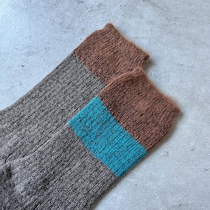 FAKUI / BI-COLOR WOOL SOCKS FK-143