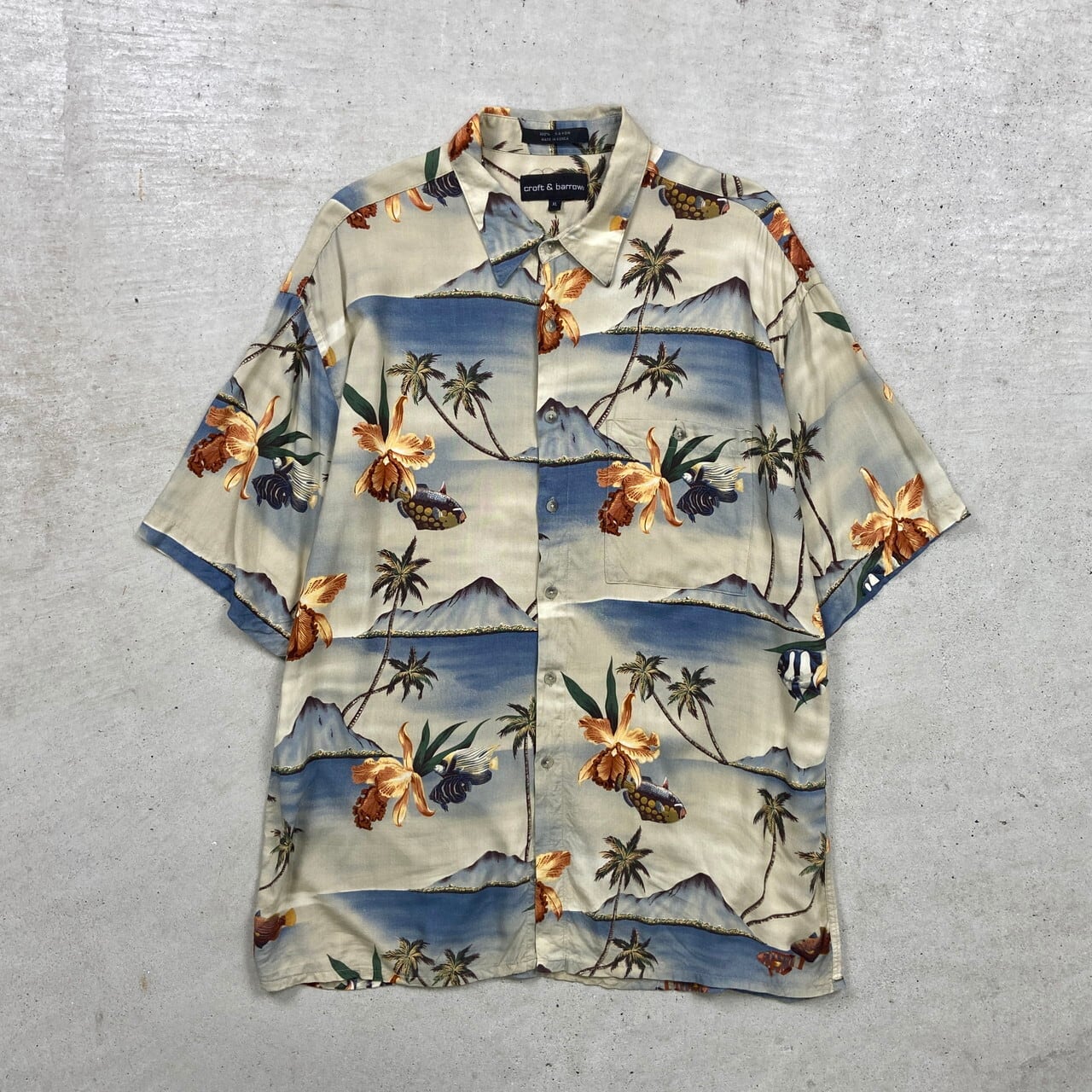croft & barrow アロハシャツ 開襟シャツ オープンカラーシャツ