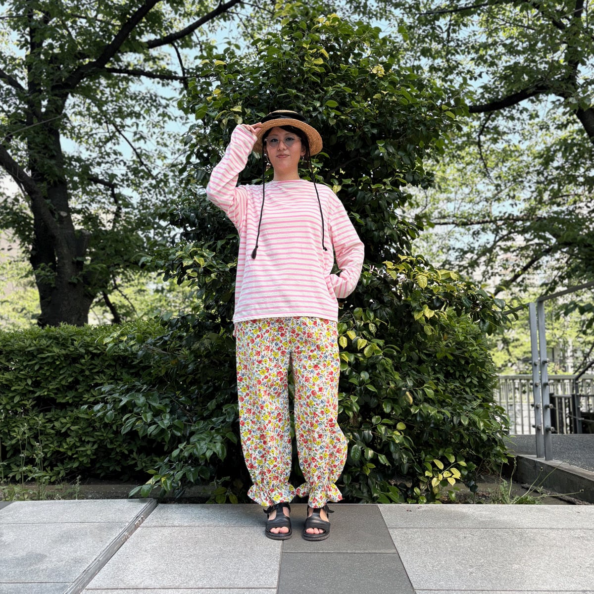 明るいお花の ドロワーズ