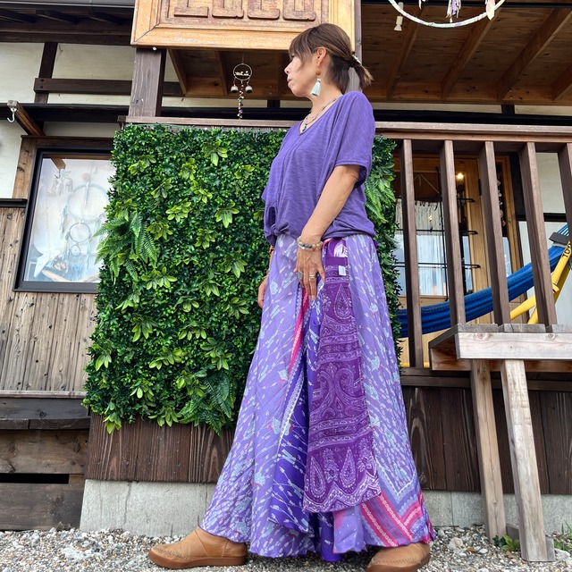 シルク巻きスカートn2108