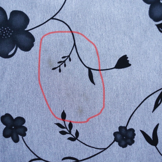 flower art monotone pattern super wide silhouette h/s shirt