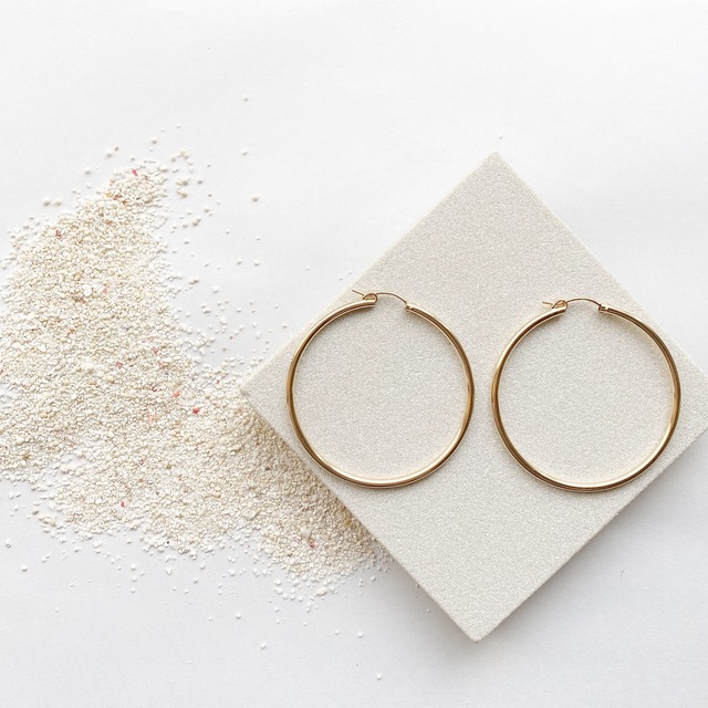 Gold hoop earrings