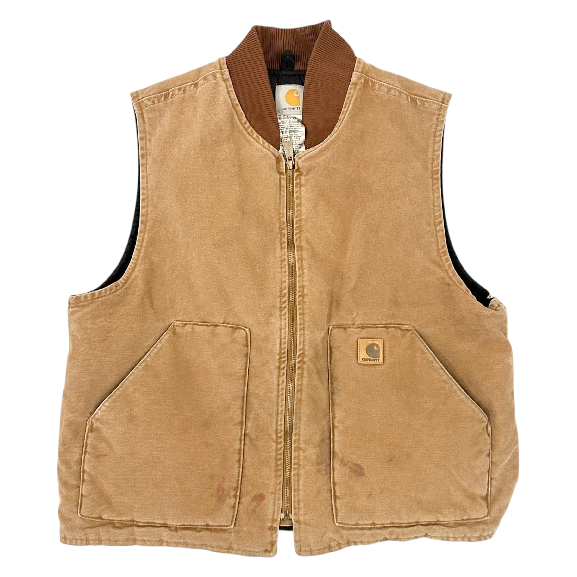 90s刺繍タグCarhartt duck vest 00s CARHARTT Duck Vest Beigu | BerBerJin Yuhodo