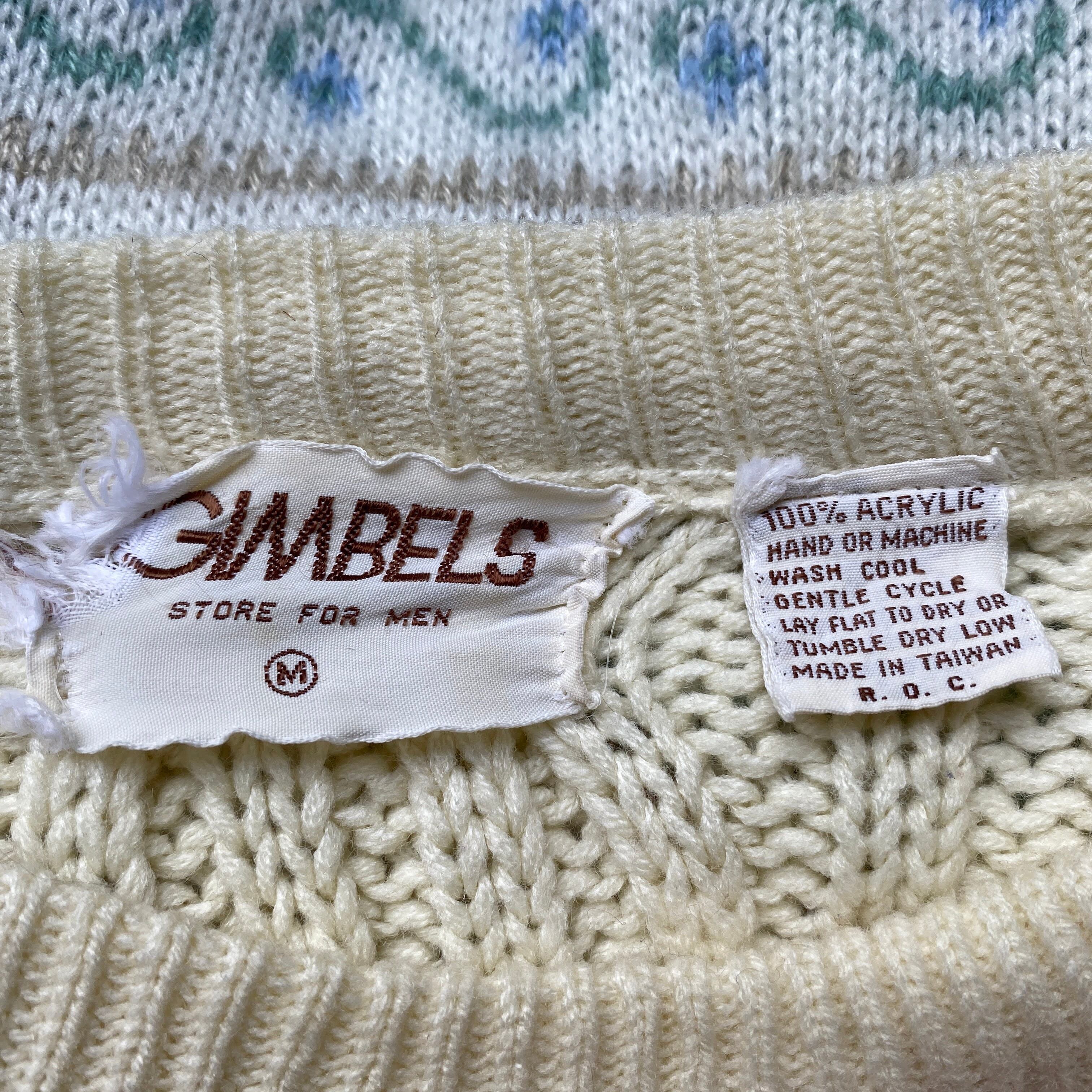 美品　Y's　80S　ヴィンテージ　トーテムポール柄　ミドルゲージニット 美品 Y's 80S ヴィンテージ トーテムポール柄 ミドルゲージニット 美品