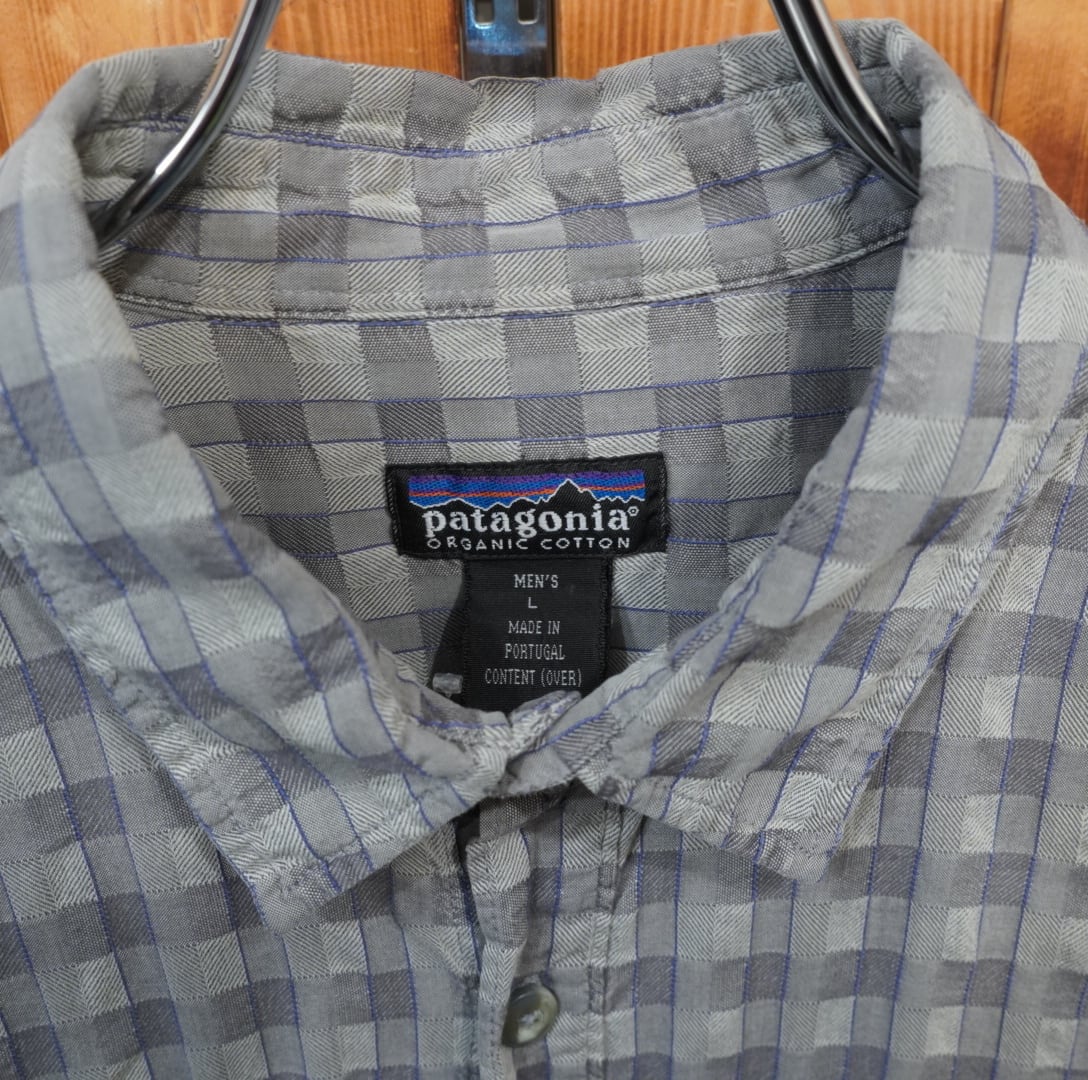 patagonia 1998年ポルトガル製 ドビーグリッド コットンシャツL古着 F8 98年 patagonia ポルトガル製 シャツ L/パタゴニア | 古着屋youth