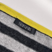 SVINSVING スウィンスウィング ボーダー ニット カーディガン 42/ブラック×グレー レディース