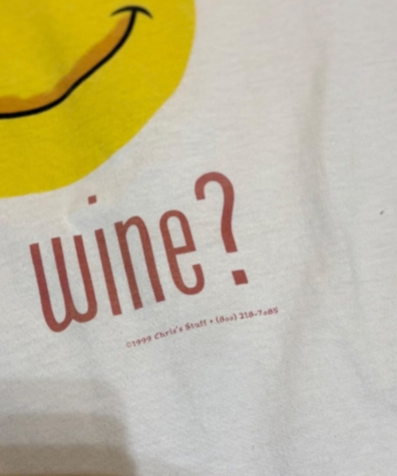 1990s got wine？ スマイリーフェイス SS T-SHIRTS