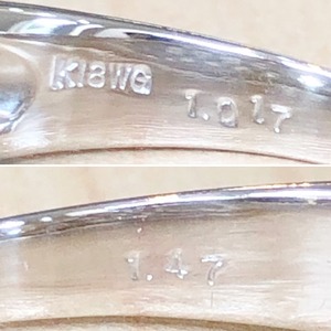 ✨キラキラ✨ダイヤ尽くし❣️ダイヤモンド K18WG リング 指輪 ダイヤ