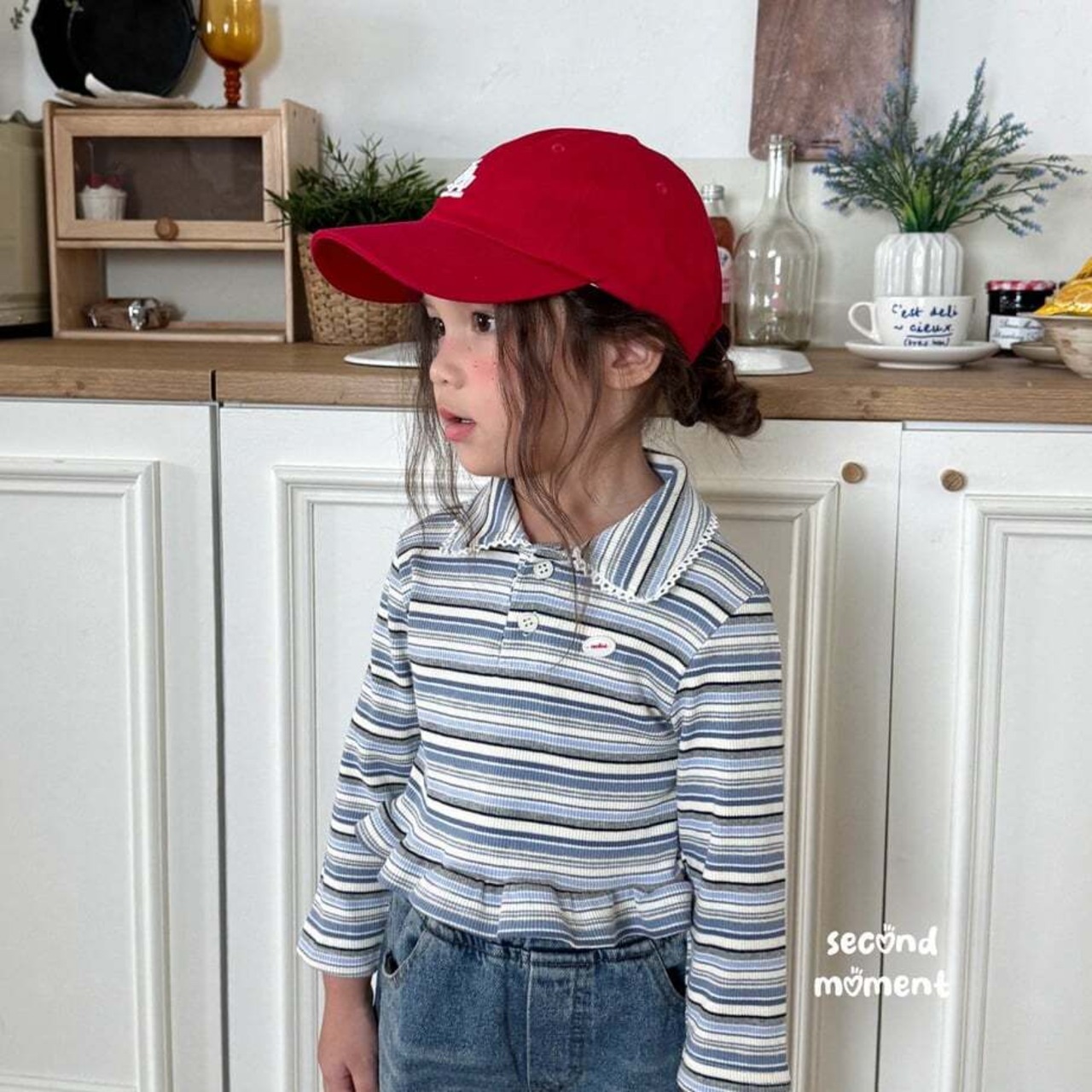 韓国子供服 / 26Autumn / 〖取寄〗second moment / マイチュウカラーレースTシャツ / キッズ服 / 女子服 *XS~JL*