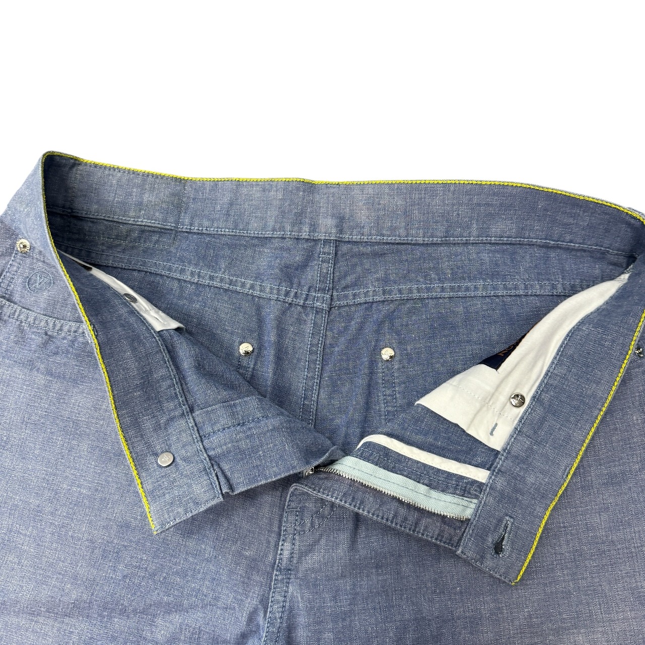 【LOUIS VUITTON】ルイ・ヴィトン "LV Logo Embroidered Chambray" デニムパンツ