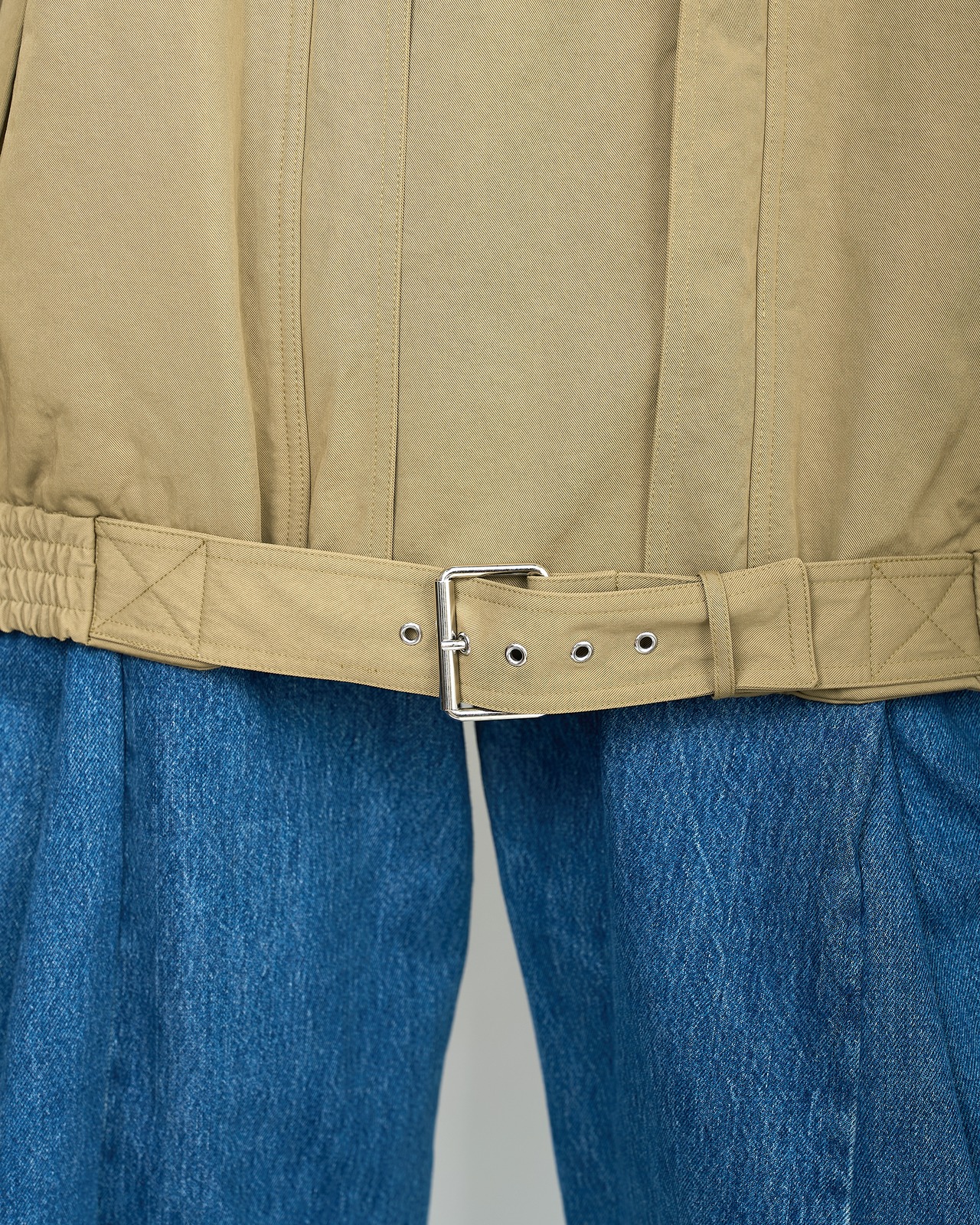 HED MAYNER "HIGH NECK ZIP UP BLOUSON 〔KHAKI〕"