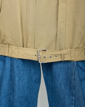 HED MAYNER "HIGH NECK ZIP UP BLOUSON 〔KHAKI〕"