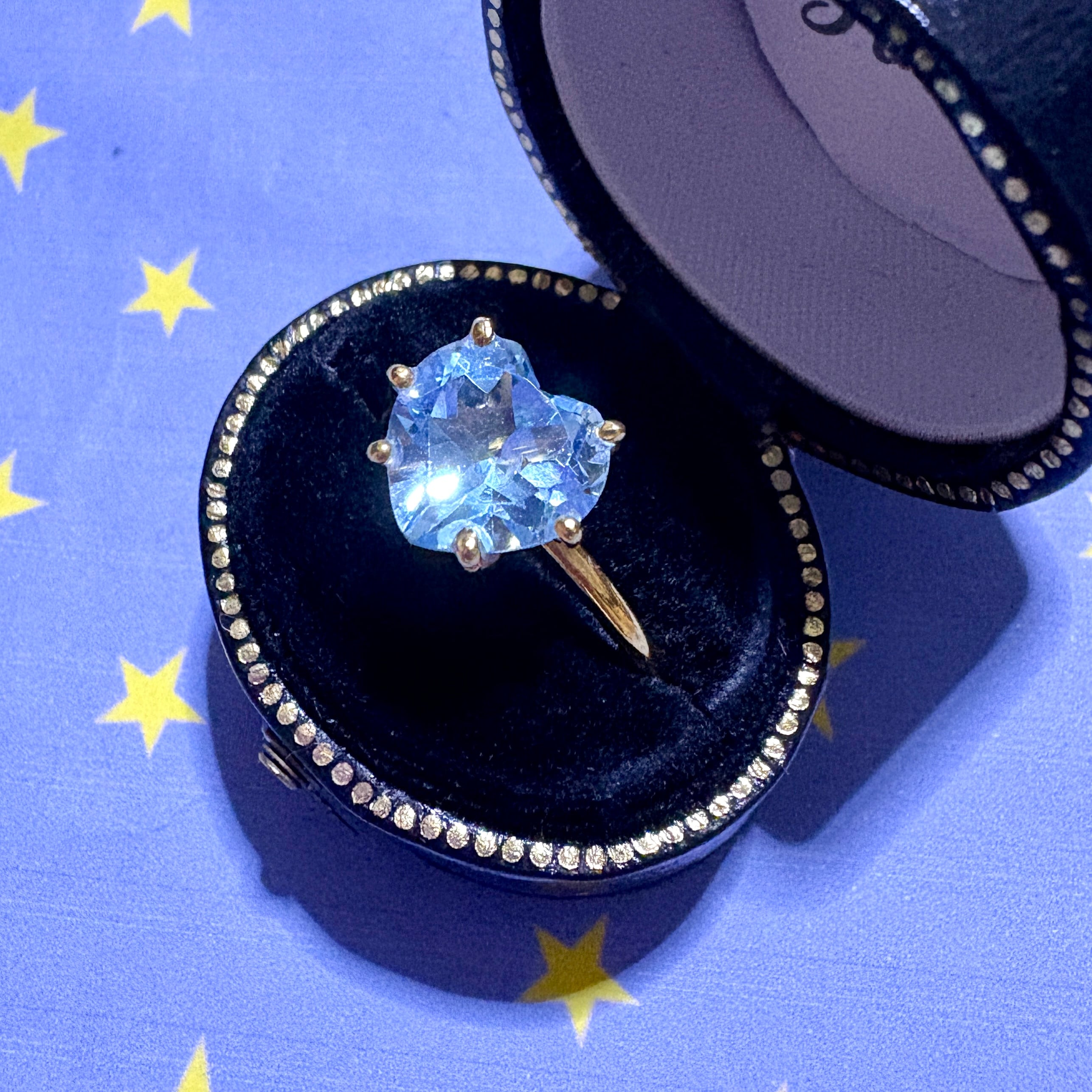 ブルートパーズ ハートソリティアリング 】#0595 | STELLA