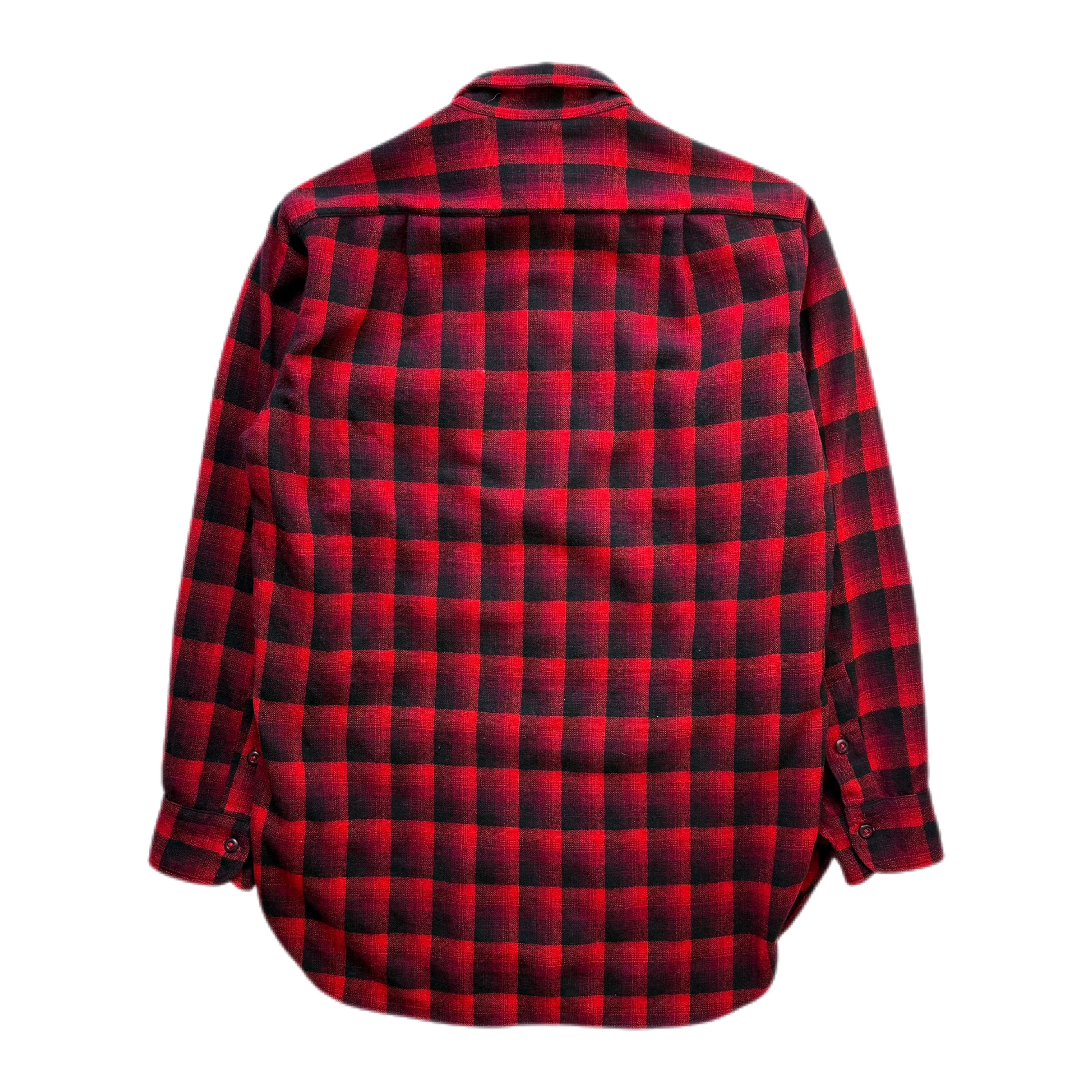 50s Pendleton Ombre Check Wool Shirt 【M】 | Pay ID