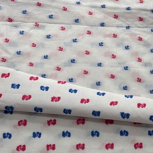 TC774◆3ｍ◆M◆綿100％カットジャガード生地◆イカリ柄◆ピンク×ブルー