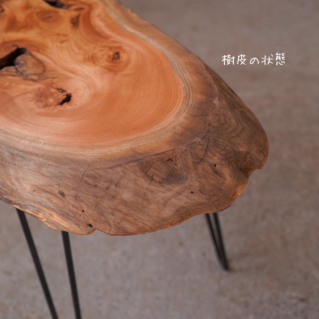 欅の輪切り コーヒーテーブル⑥（高さ・カラー変更無料）