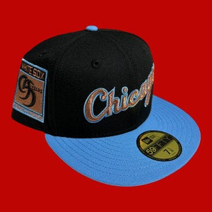 Chicago White Sox 95 Years New Era 59Fifty Fitted / Black,Light Blue (Gray Brim)