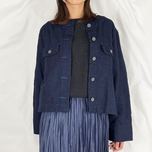 ペイズリーノーカラージャケット