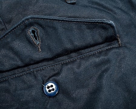 WORKERS(ワーカーズ)～Officer Trousers Slim, Type 3 Navy Chino