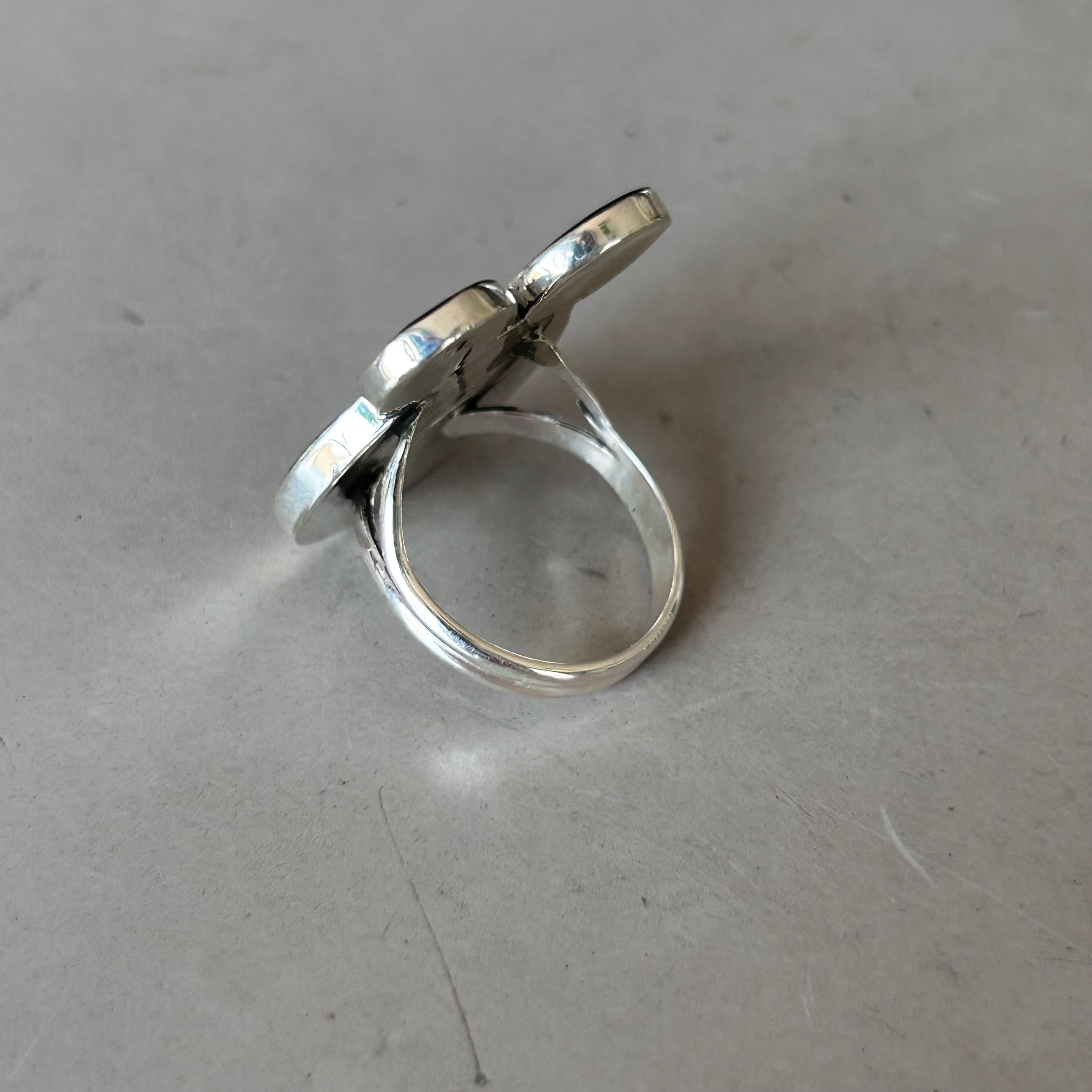 Zuni Inlay キャラクターRing | Lucy vintage silver