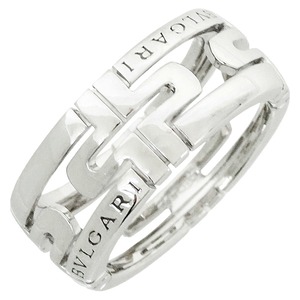 Used BVLGARI ブルガリ オープン パレンテシ スモール K18WG 8号 (48) 6.5g 超美品
