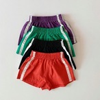 15％off【即発送】0401　涼しげサイドテープラインショートパンツ　パープルｘｌ